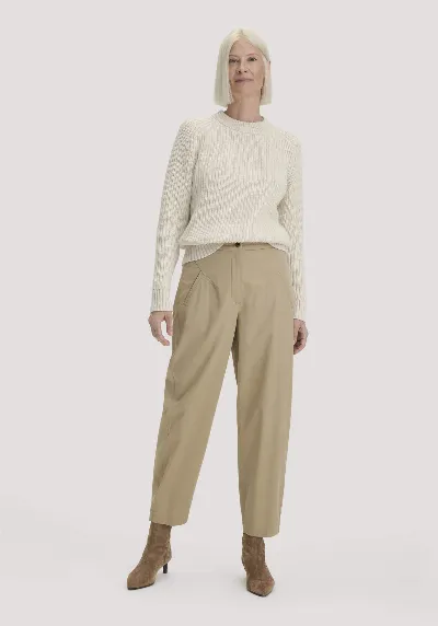hessnatur hessnatur Damen Barrel-Leg Hose Relaxed aus TENCEL™ Lyocell mit Bio-Baumwolle - beige