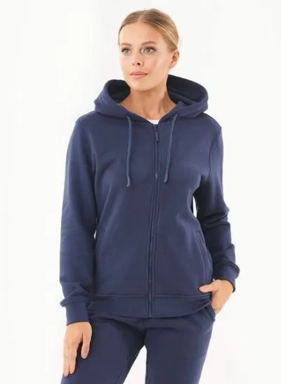 ORGANICATION ORGANICATION Soft Touch Zip-Hoodie aus Bio-Baumwolle