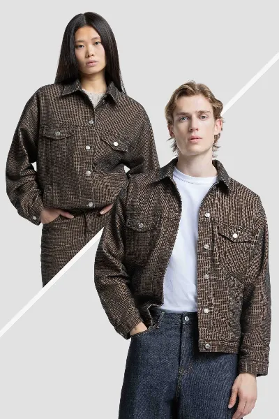 Kings of Indigo Jacke Murakami Cord Braun