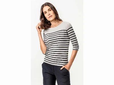 Living Crafts Living Crafts Bio-Damen-T-Shirt ALEVA mit 3/4-Arm, chalk/ink blue,