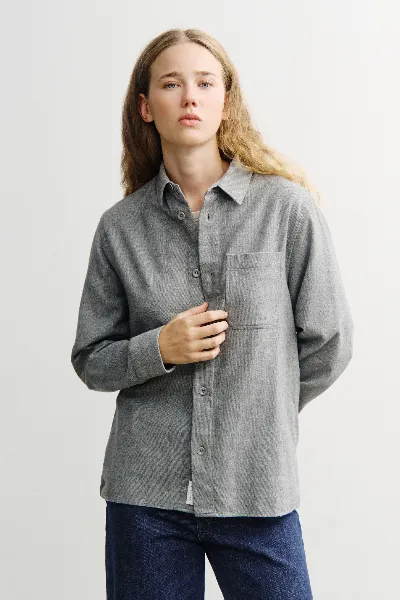 Rotholz Rotholz Damen vegan Flanellhemd Hell