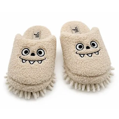 thies Veganer thies ® Eco Monstimop Teddy Slipper aus kuscheligem recyceltem PES