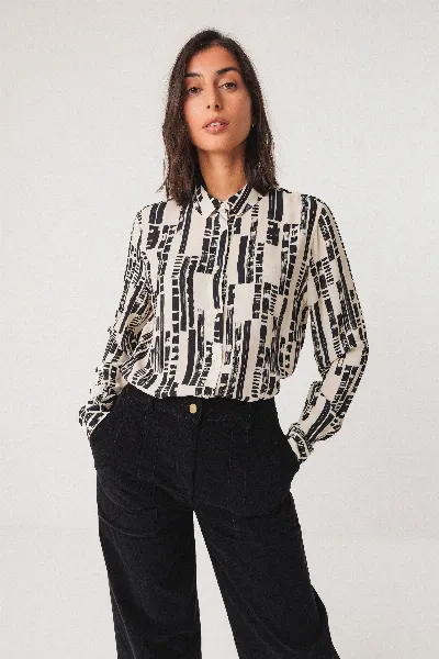 SKFK SKFK Damen vegan Shirt Asune Schwarz/WeiÃŸ