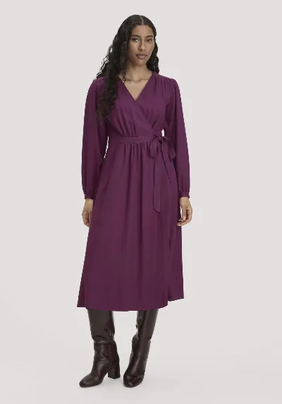hessnatur hessnatur Damen Kleid Midi Regular aus TENCEL™ Lyocell - rot
