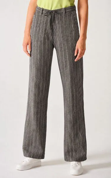 HempAge HempAge Gestreifte Marlene Hose aus Hanf/Biobaumwolle