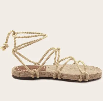Rarámuri Rarámuri Natürliche Yute-Sandalen mit austauschbaren Bändern - Cruz Vegan