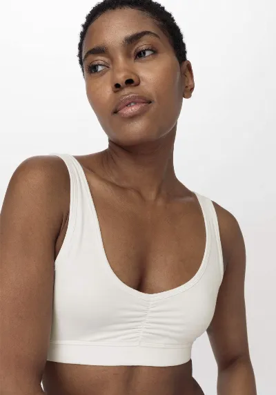 hessnatur hessnatur Damen Bustier PURE BALANCE aus Bio-Baumwolle und TENCEL™ Modal - weiß