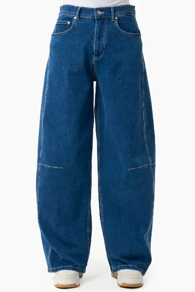 ORGANICATION ORGANICATION Damen vegan Jeans Weites Bein Blau