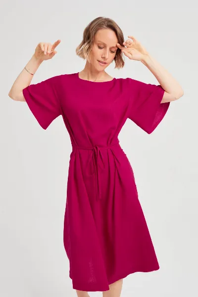 AYANI AYANI Damen vegan Kleid Nika Kirschenrot