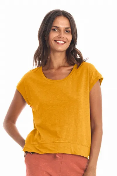 RAVENS VIEW IBIZA RAVENS VIEW IBIZA Damen vegan T-Shirt Ivy Gold Sand