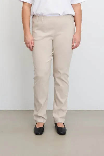 LAURIE LAURIE Damen vegan Hose Taylor Regular Ml Grau Sand