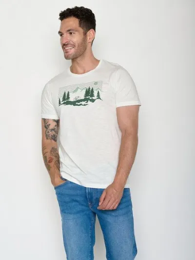 GreenBomb GREENBOMB Bike Mountain Pines Spice - Sportliches T-Shirt aus Bio-Baumwolle / hochwertiger Print / GOTS / Fair & Vegan