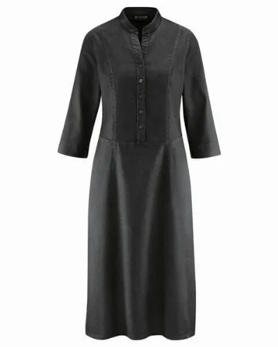 HempAge HempAge Modernes Hemdblusenkleid Hanf/Biobaumwolle