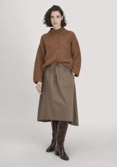 hessnatur hessnatur Rock Midi Relaxed aus reiner Bio-Baumwolle