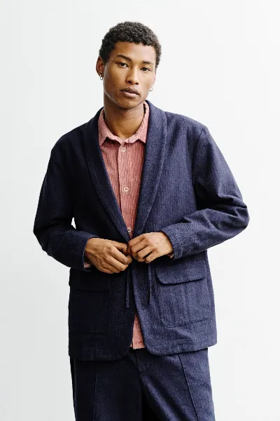 Rotholz Rotholz Herren vegan Kimono-Blazer