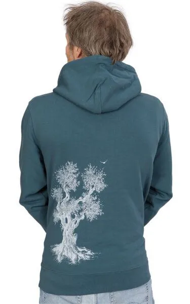 Life-Tree Life-Tree Organic Fairwear Hoodie Men Olive Tree