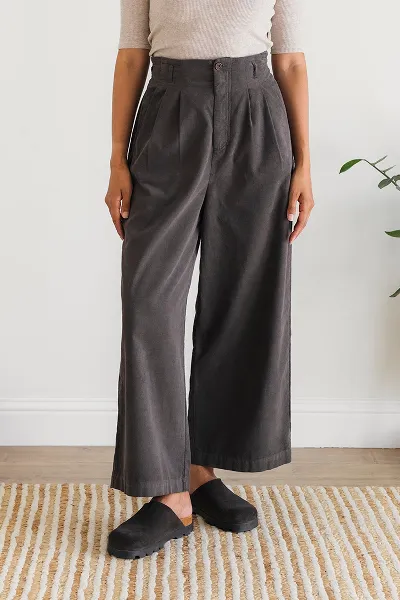 TWOTHIRDS TWOTHIRDS Damen vegan Hose Balcarrick Dark Sand