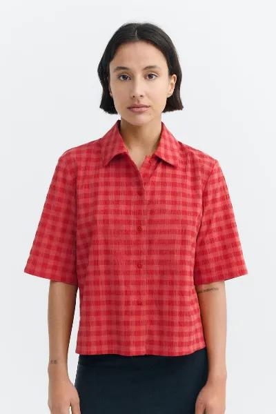 thinking mu Thinking MU Damen vegan Bluse Seersucker Ane