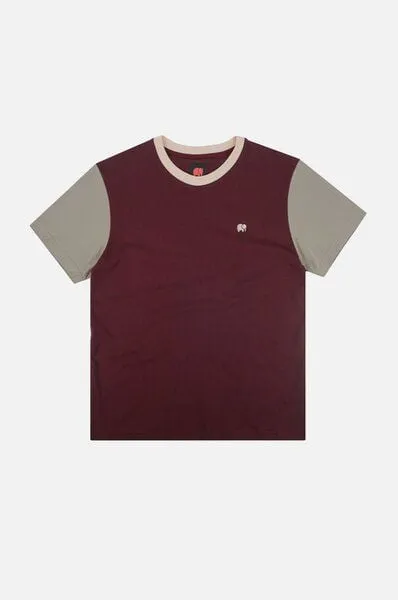 Trendsplant Trendsplant Color Block T-Shirt Nightfall Ruby