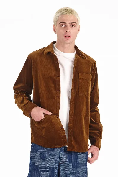 KOMODO KOMODO Herren vegan Overshirt Oscar Chestnut