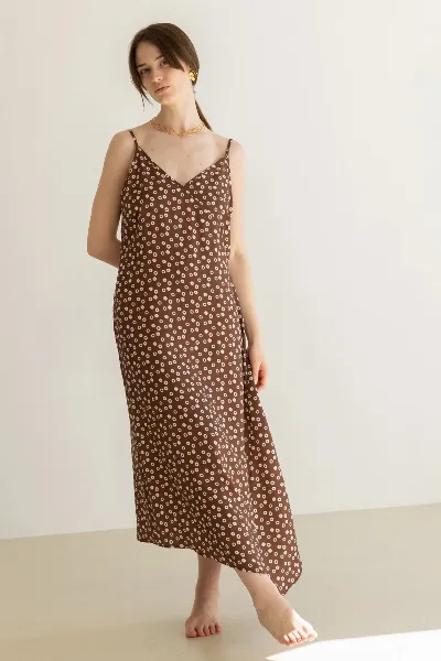 Clotsy Clotsy Damen vegan Kleid Gold