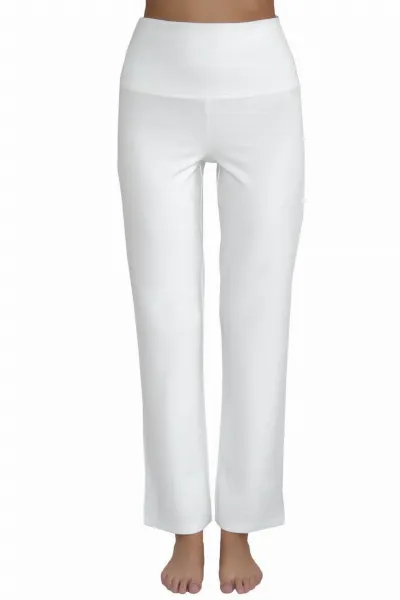Leela Cotton Leela Cotton Damen vegan Yogahose Straight Leg Natural White