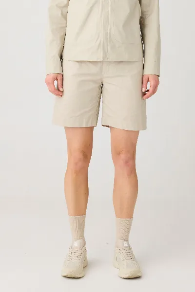 KnowledgeCotton Apparel KnowledgeCotton Apparel Herren vegan Shorts Vent Canvas 200 Light Feather Gray