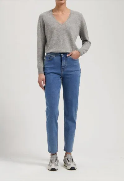 MUD Jeans MUD Jeans Damen Jeans Tapered Mams - Stone Vintage