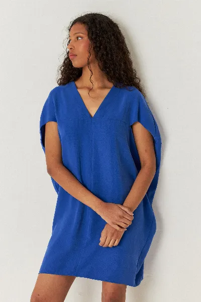 SKFK SKFK Damen vegan Kleid Leiun Blau
