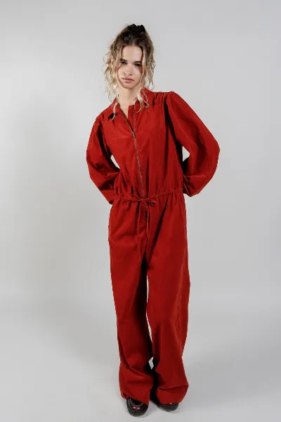 KOMODO KOMODO Damen vegan Jumpsuit Corduroy Amrita Terracotta