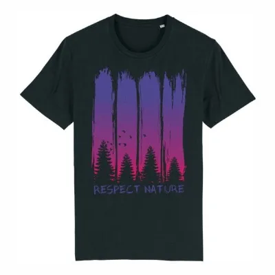 roots of compassion roots of compassion Bäume T-Shirt bio & fair & vegan - gerader Schnitt - Vögel, Wald, Natur