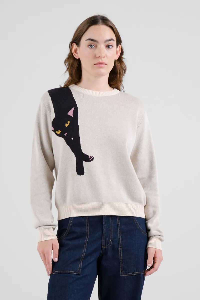 dedicated Pullover Arendal Long Cat Off White