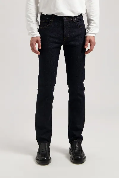 MUD Jeans MUD Jeans Herren vegan Jeans Mid Straight Bryce Strong Blau