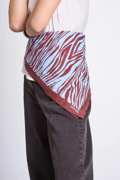 JAN 'N JUNE Tuch Vad Zebra Print Blau