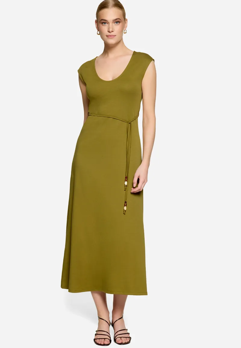 zero Jerseykleid Maxi mit Bindegürtel