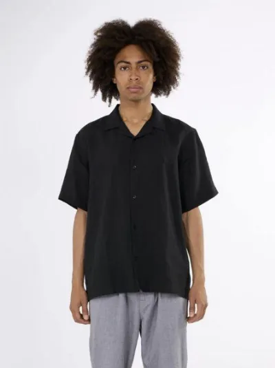 KnowledgeCotton Apparel KnowledgeCotton Apparel Box Fit Short Sleeved Linen Shirt