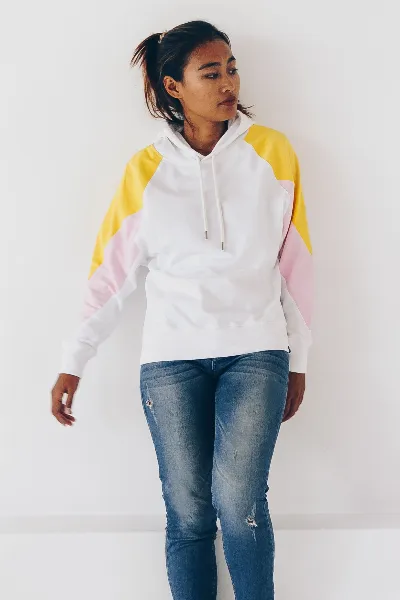 The Driftwood Tales The Driftwood Tales Damen vegan Amy Hoodie WeiÃŸ Gelb