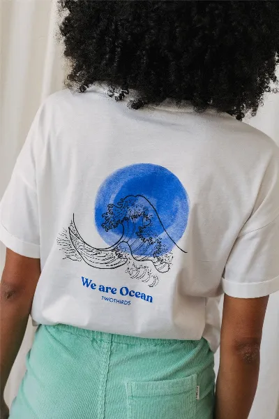 TWOTHIRDS TWOTHIRDS Damen vegan T-Shirt Uwins Wave Off White