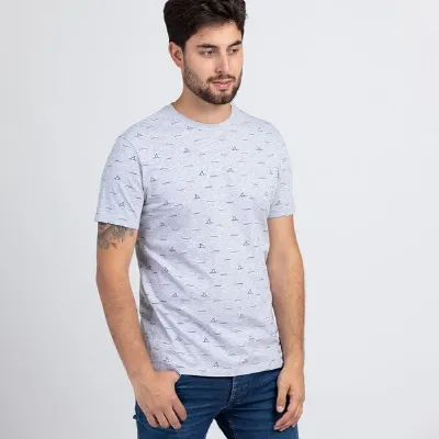 Lexi&Bö Lexi&Bö Shark Fin T-Shirt Herren grau melange