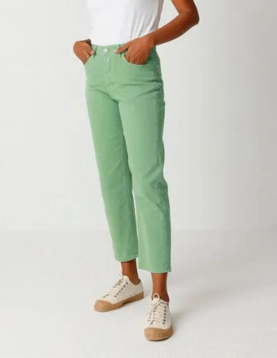 SKFK SKFK Straight Leg Jeans Ania - Green Grass