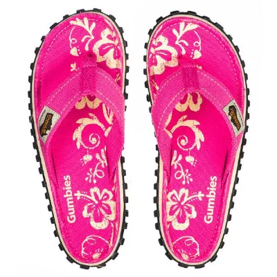 Gumbies GUMBIES Pink Hibiscus – Vegane Sommer-Sandalen für Damen