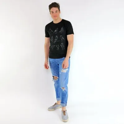 Gary Mash GARY MASH Shirt Birds aus Biobaumwolle