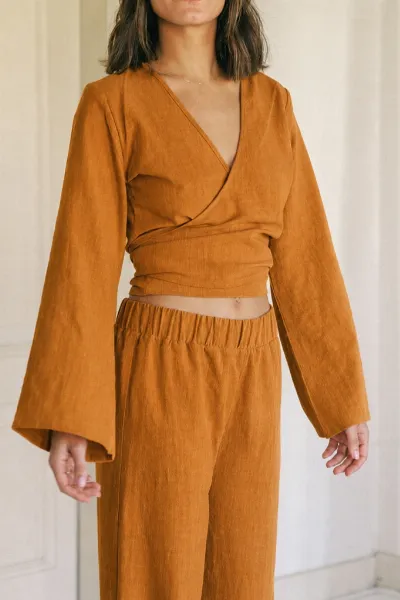 The View Yoga The View Yoga Damen vegan Top Lijn Orange
