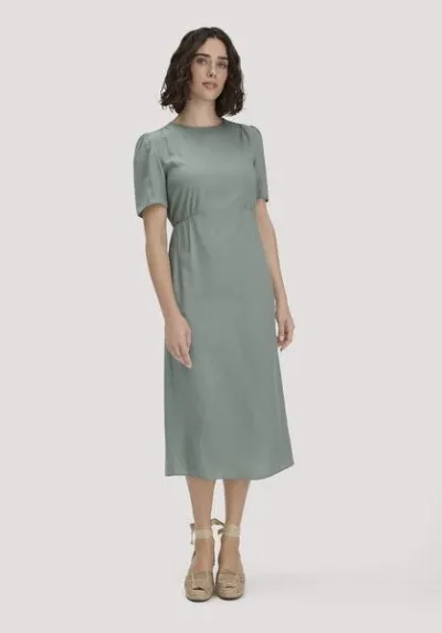hessnatur hessnatur Gewebe Kleid gerafft Midi aus reinem Lyocell LYOCELL