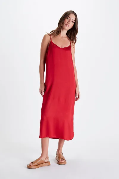 Neu Nomads Neu Nomads Damen vegan Slip Dress Easy Fuchsia