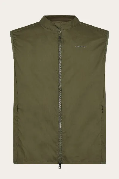 KnowledgeCotton Apparel KnowledgeCotton Apparel Herren vegan Weste Herren Vent Ripstop 90 Burned Olive