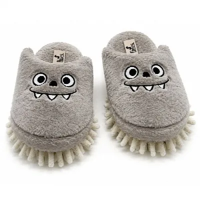 thies Veganer "thies ® Eco Monstimop Slipper" aus kuscheligem recyceltem PES