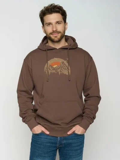 GreenBomb GREENBOMB Peak Circle Joy - Gemütlicher Hoodie aus Bio-Baumwolle / hochwertiger Print / GOTS / Fair & Vegan