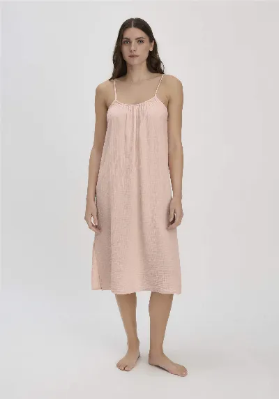 hessnatur hessnatur Damen Musselin Nachthemd PURE COMFORT aus Bio-Baumwolle - rosa