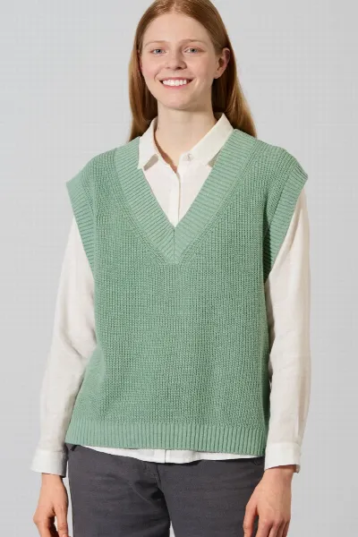 HempAge Hempage Damen vegan Strickweste In Menta